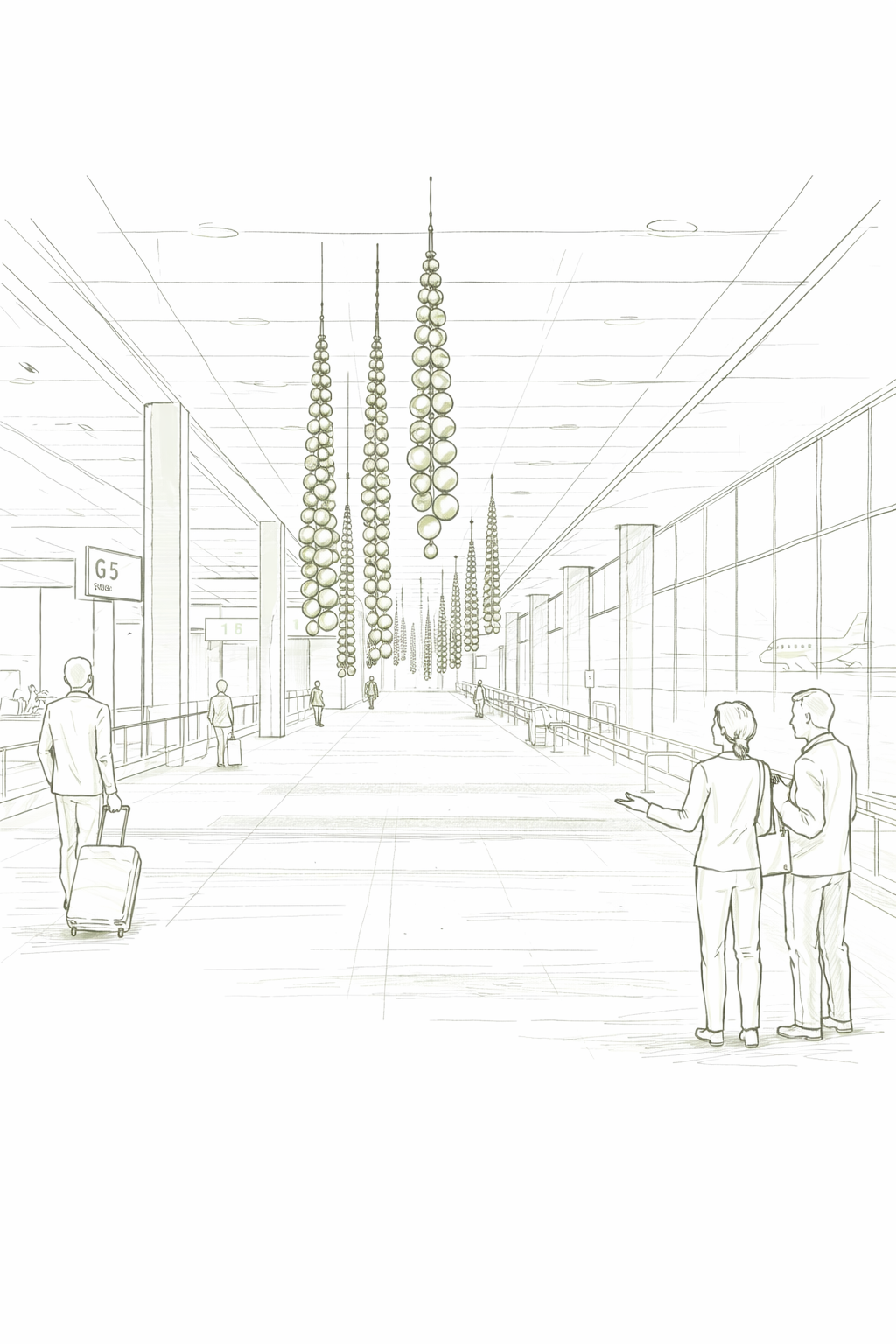 Cluster Group suspended sculpture